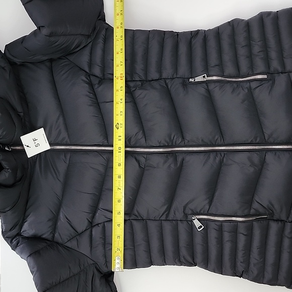 NWT DKNY Women's Black Puffer Hooded Jacket Water Resistant Packable Size L - Picture 14 of 16